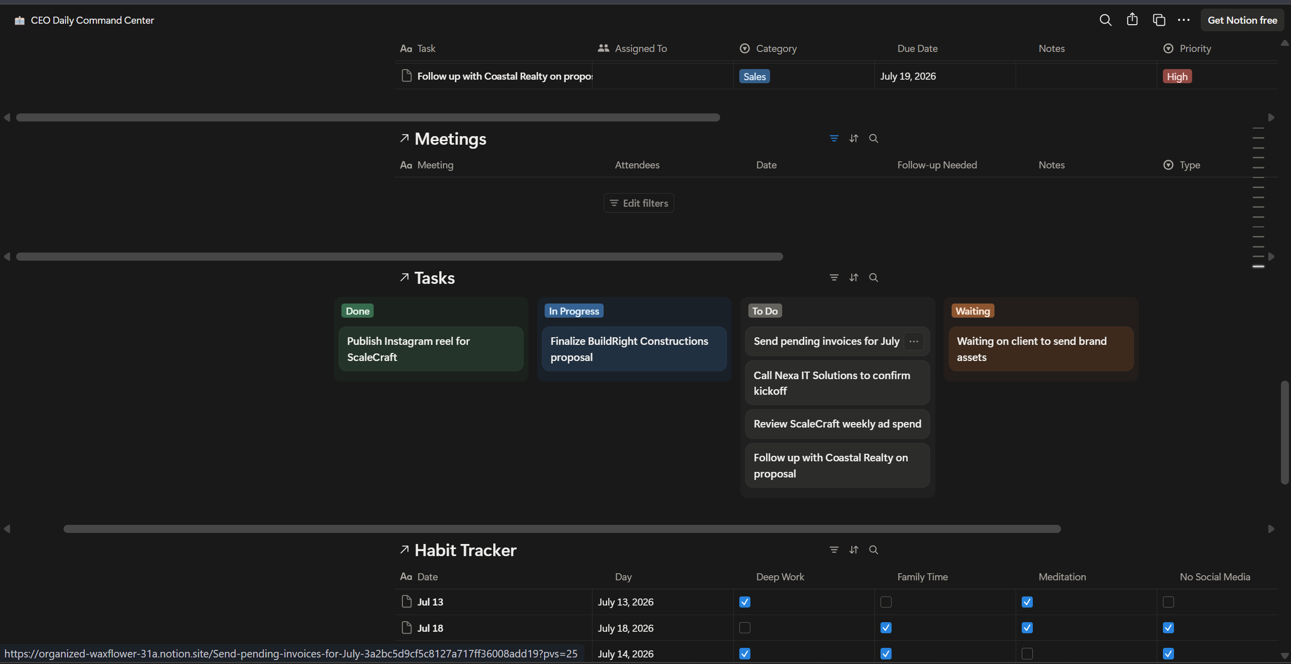 CEO Daily Command Center media 6