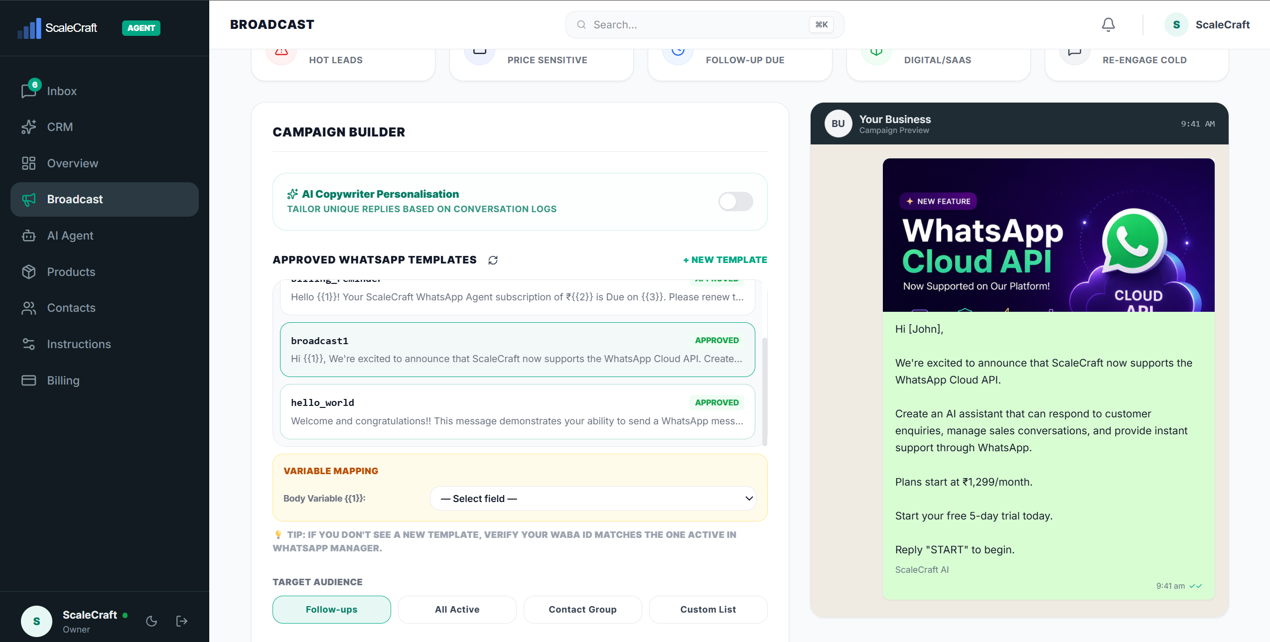 ScaleCraft Agent — Managed SaaS media 6